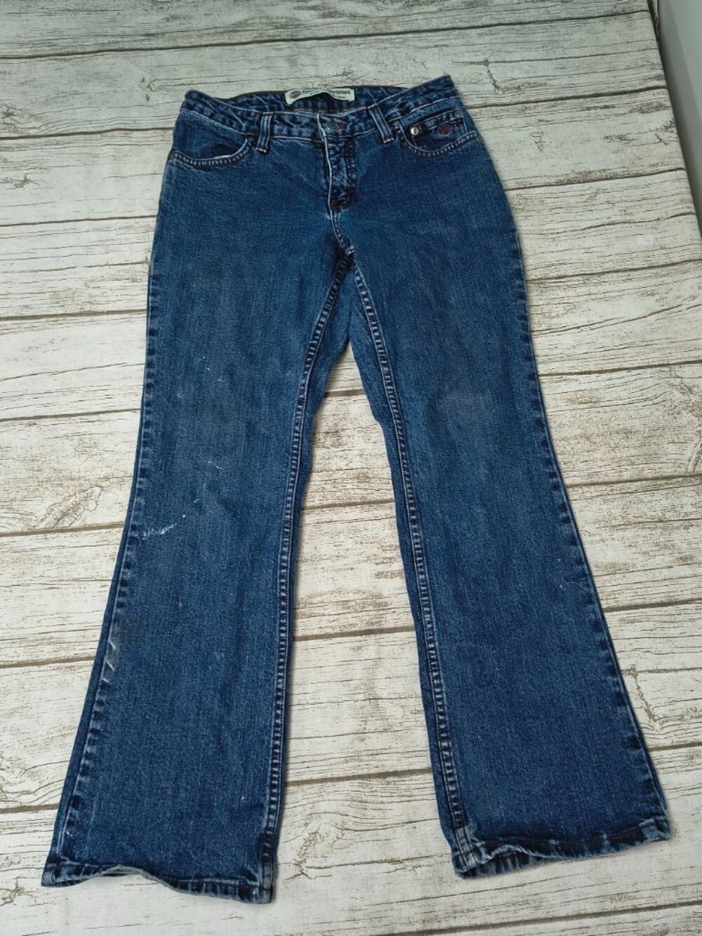 Harley-Davidson Womens Bootcut Stretch Denim Jeans Size 2P Made in Canada